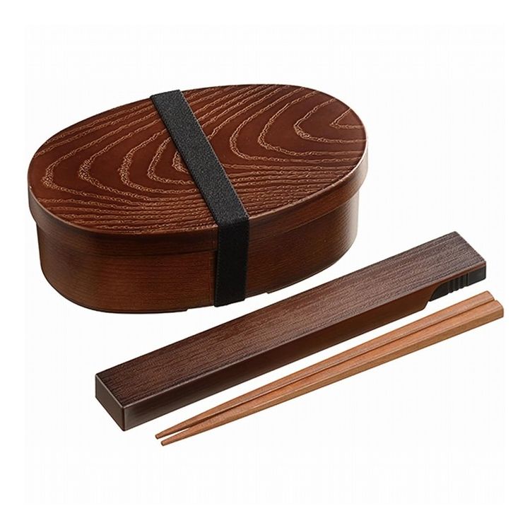 カクセー曲げわっぱ風弁当箱箸と箸ケ...