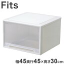 【2025年新作】 天馬 収納ケース Fits フィッツケース 45-45L 幅45.0×奥行45.0×高さ30.0cm ホワイトクリア【送料無料】
