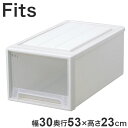 【2025年新作】 天馬 収納ケース Fits フィッツケース 53-30M WC 幅30.0×奥行53.0×高さ23.0cm ホワイトクリア【送料無料】