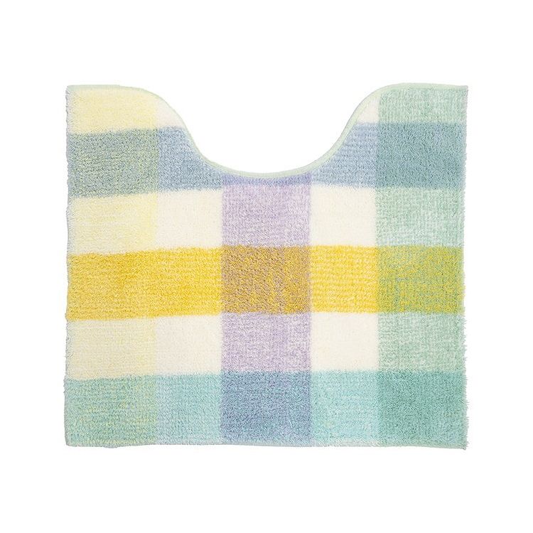 オカ パレット トイレマット ミドルサイズ 60×55cm グリーン トイレ マット トイレ用マット かわいい 色とりどり 洗える(代引不可)【送料無料】