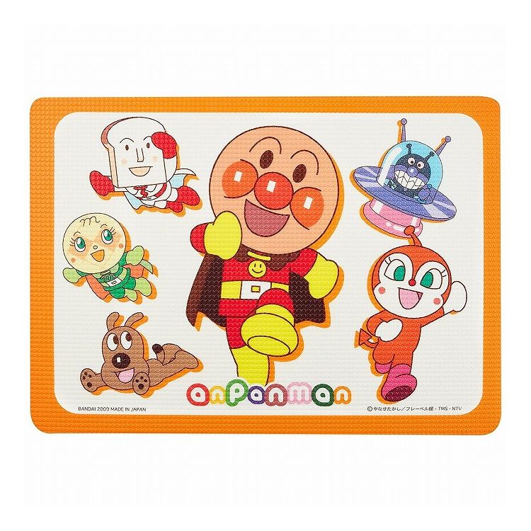 お風呂マット 浴室内 アンパンマン ハーフマット ( キッズ 浴室マット バスマット )(代引不可)【送料無料】のサムネイル