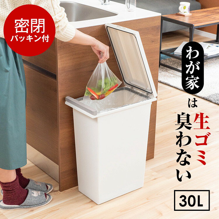 アスベル エバン EBAN 密閉 プッシュ スリム 30L ホワイト(代引不可)【送料無料】