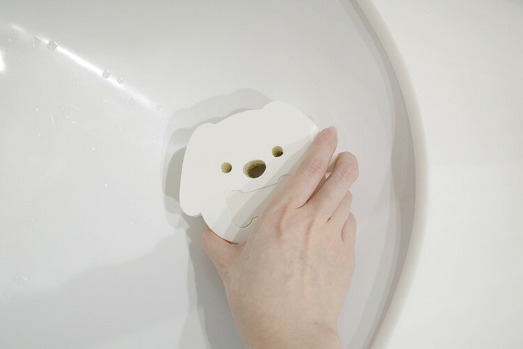 リコメン堂生活館の【3個セット】 アイセン 貼りつくいぬねこシリーズ 貼りつくバススポンジ ほねいぬ浴室洗い かわいい 日本製 動物 犬 いぬ イヌ 掃除【送料無料】｜アングル3