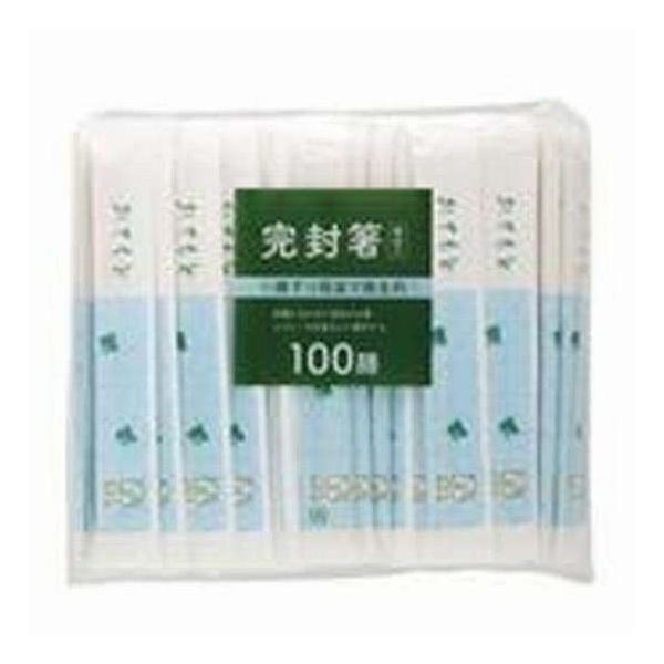 【2個セット】 大和物産 アスペン元禄紙完封箸 波千鳥柄 短め 100膳長さ16.5cm 折箱に合わせた短めのお箸です【送料無料】