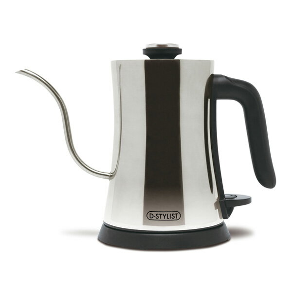 D-STYLIST 電気カフェケトル 0.6L KK-00539 ステンレス 温度計 付き 細口 コンパクトケトル 電気ポット 湯沸し器 電気ケトル【送料無料】のサムネイル