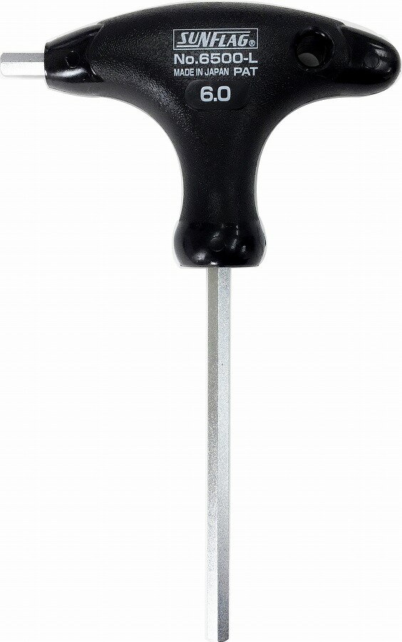 新亀製作所 SUNFLAG(サンフラッグ) TグリップHEXレンチ 6mm×100mm No.6500-L