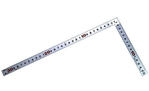 シンワ測定 曲尺平ぴた シルバー 30cm 表裏同目 JIS 10297