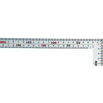 シンワ測定 曲尺厚手広巾 シルバー 50cm 表裏同目 8段目盛 JIS 11481【送料無料】