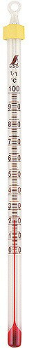 シンワ測定 棒状温度計 H-5S アルコール 0~100℃ 30cm バラ 72749