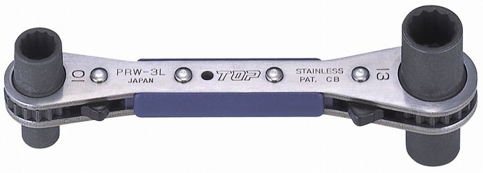 Socket Wrench - トップ工業 TOP(トップ) ラクラッチ(ロング4サイズ板ラチェットレンチ) PRW-3L (代引不可)【送料無料】