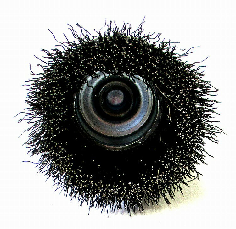 軸付カップブラシ 鋼線 直径50mm 3