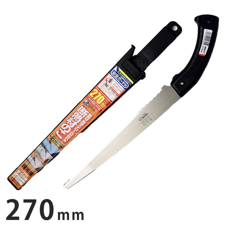 商品情報●鋸：炭素工具鋼（SK-85）　サヤ・グリップ・ベルト留：プラスチック、ステンレス　ネジ・ナット・座金：鉄●断熱材や発泡スチロールの切断にご利用いただく断熱材用鋸です。●断熱材専用なので切りくずが出にくく、後片付けが楽にできます。●安全ガード付きの専用のサヤが付属するので、鋸を安全に出し入れできます。また、ベルト通しがあるので携帯に便利です。●用途以外には使用しないでください。誤って使用した場合、刃こぼれをおこしたり、欠けた刃が飛散することがあるのでご注意ください。●刃先は非常に切れやすくなってるので、直接刃に触れたりしないでください。●使用後は乾いた布などできれいに汚れを取り、油を塗ってください。仕様●用途：断熱材や発泡スチロールの切断に●サイズ（約）：D460×W105×H45mm（サヤを含む）●重量（約）：203g（サヤを含む）●刃渡り：270mm　刃厚：0.8mm●材質：（鋸）炭素工具鋼（SK-85）　（サヤ・グリップ・ベルト留）プラスチック、ステンレス　（ネジ・ナット・座金）鉄●ベルト通しのサイズ（幅×厚み）：55×3mm●サヤの仕様：安全ガード付き●替刃の品番：INK-0746【送料について】北海道、沖縄、離島は送料を頂きます。サヤ付替刃式鋸 断熱材のこ断熱材のこ 210mm断熱材のこ 270mm断熱材のこ 210mm 替刃