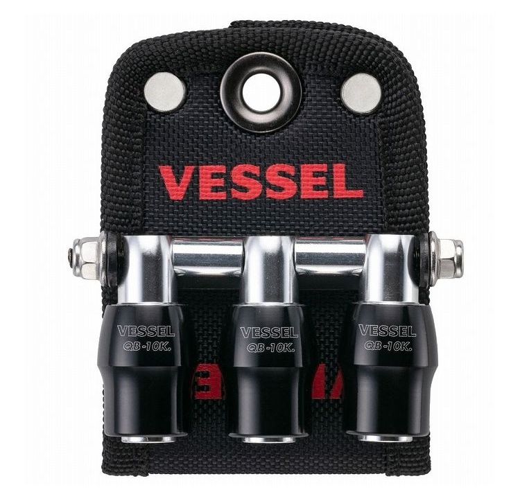 リコメン堂生活館のベッセル(VESSEL) クイックキャッチャー 3連ホルダー ビットホルダー ブラック QB-10B3K【送料無料】｜アングル2