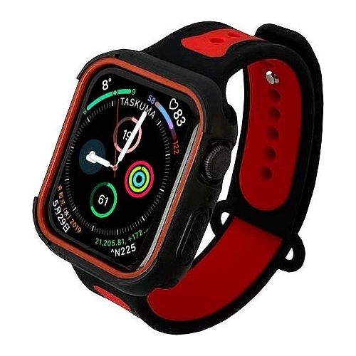 ROOX ルークス Apple Watch Series4&5 40mm用 ツートーン・スポーツ レッド JGWSP2W5S0-RD バンド ケース セット