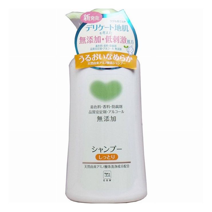 【6個セット】 牛乳石鹸 無添加シャンプー しっとり ポンプ 500ml【送料無料】
