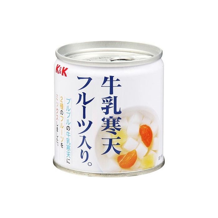 【12個セット】 K&K 牛乳寒天フルーツ入り 195g x12 セット まとめ売り セット販売 お徳用 おまとめ品(代引不可)【送料無料】