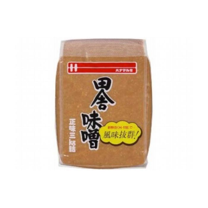  ハナマルキ(株) ハナマルキ 田舎味噌 3Kg x4個セット まとめ セット まとめ販売 業務用 備蓄(代引不可)