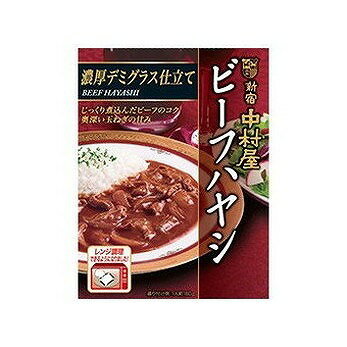 【商品説明】特製デミグラスソースをベースに、トマトや玉ねぎなどの野菜の旨味を加え丁寧に煮込んだコク深い味わい。贅沢に使用した牛肉とたっぷりの玉ねぎ、奥深い風味のボルドー産ワインで芳醇に仕上げたビーフハヤシです。リニューアルポイント：たっぷりのバターでよりリッチな味わいに。レンジ調理できるようになりました。【商品区分】食品【保存方法】常温【原材料(アレルギー表記含む)】玉ねぎ（中国産、国産）、牛肉、デミグラスソース、発酵調味液、トマトケチャップ、小麦粉、食用油脂（牛脂、ラード）、砂糖、ビーフエキス調味料、バター、ローストオニオンペースト、ワインシラップ、食塩、濃縮トマト、ポークブイヨン、赤ワイン、にんにくペースト、香辛料／増粘剤　（加工でん粉）、着色料（カラメル）、調味料（アミノ酸等）、（一部に乳成分・小麦・牛肉・大豆・豚肉・ゼラチンを含む）【メーカー名】（株）中村屋【生産国・加工国】日本【賞味期限】360日※賞味期限は出荷元の規定により半分以上残っている商品のみ出荷致します。【内容量】180g※メーカーの都合により予告なくパッケージが変更となる場合がございます。予めご了承ください。【代引きについて】こちらの商品は、代引きでの出荷は受け付けておりません。【送料について】沖縄、離島は送料を頂きます。