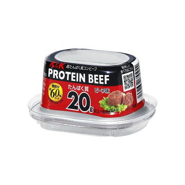 【24個セット】 K&K 高たんぱくPROTEIN BEEF 80g x24 まとめ買い まとめ売り お徳用 大容量 セット販売(代引不可)【送料無料】
