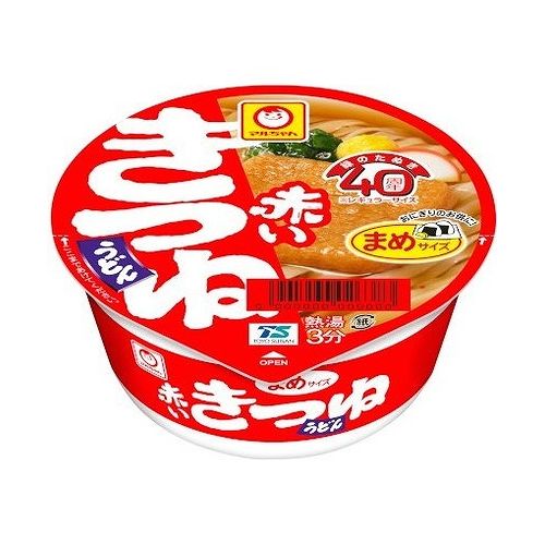 【12個セット】 マルちゃん 赤いきつね 豆うどん 東 カップ 41g x12コ(代引不可)【送料無料】のサムネイル