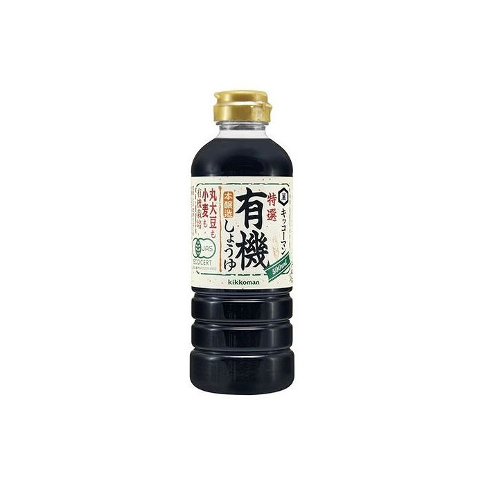 【12個セット】 キッコーマン 特選有機しょうゆ ペット 500ml x12 まとめ売り セット販売 お徳用 おまとめ品(代引不可)【送料無料】