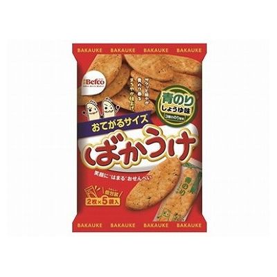 【20個セット】 栗山米菓 10枚ばかうけ 青のり 10枚 x20(代引不可)【送料無料】