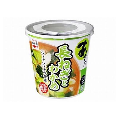 【6個セット】 永谷園 カップ入生みそしるあさげ 長ねぎわかめ 21.1g x6(代引不可)
