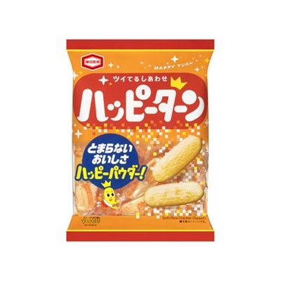 【商品説明】とまらないおいしさのソフトせんべい！各一枚の表面にある、「パウダーポケット」で「ハッピーパウダー」をしっかりキャッチ！●原材料うるち米（国産、米国産）、植物油脂、砂糖、でん粉、たん白加水分解物、食塩、粉末油脂、酵母パウダー／加工でん粉、調味料（アミノ酸）、植物レシチン、（一部に大豆を含む）●生産国日本●賞味期限150日※仕入れ元の規定により製造から半分以上期限の残った商品のみ出荷致します●保存方法別途パッケージに記載【代引きについて】こちらの商品は、代引きでの出荷は受け付けておりません。【送料について】沖縄、離島は送料を頂きます。