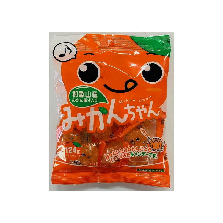 【単品10個セット】 川口製菓 みかんちゃん 124g(代引不可)【送料無料】