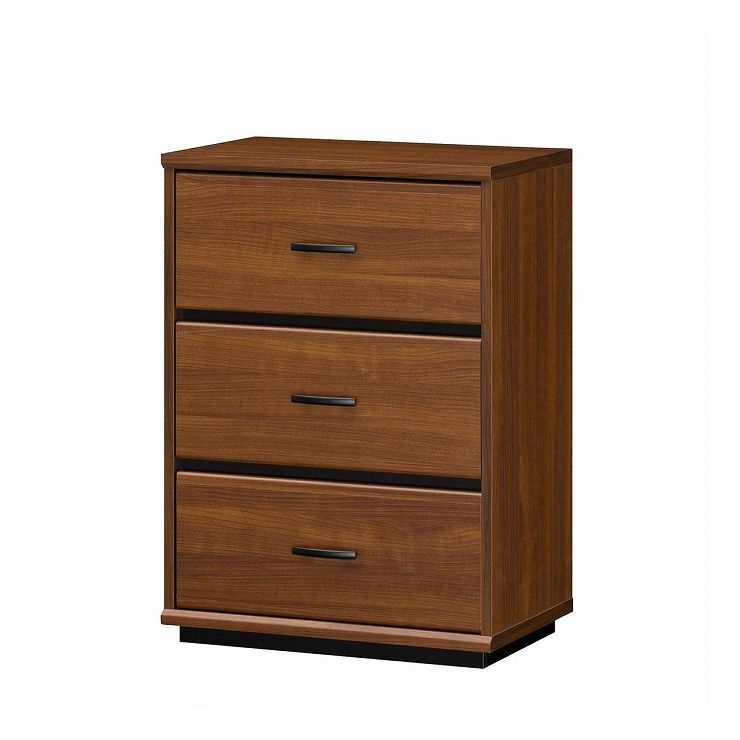 白井産業 組み立て簡単 チェスト ブランシェイド 三段 ヴィンテージ 3段 収納 リビング 衣類収納 引き出し おしゃれ 取っ手付き 和モダン 1梱包(代引不可)【送料無料】(3)