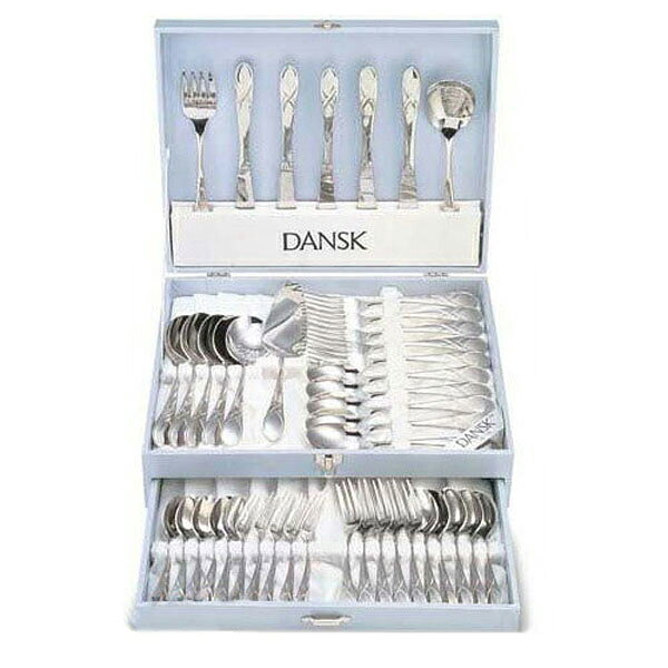 DANSK(ダンスク) リーフ カトラリー(フォーク・スプーン・ナイフ) 43点セット 597980 ディナーセット ギフト【送料無料】
