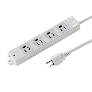 工事物件雷ガードタップ 抜け止めコンセント 3P 4個口 サンワサプライ TAP-K4SP-3(代引き不可) 工事物件雷ガードタップ 抜け止めコンセント 3P 4個口 サンワサプライ TAP-K4SP-3(代引き不可)