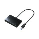 サンワサプライ USB3.0 カードリーダー ADR-3ML35BK商品説明UHS-II対応SDカードスロット搭載のUSB3.0カードリーダーです。商品仕様製品タイプ：メディアカードリーダ/ライタSDメモリ対応：○(標準対応)microSDメモリ対応：○(標準対応)コンパクトフラッシュ対応：○(標準対応)仕様：■インターフェース:USB Ver.3.0準拠(USB Ver.2.0/1.1上位互換)■スロット:メモリースティック専用スロットx1、UHS-II対応SDメモリーカードスロット、SDメモリーカードスロットx1、microSDカードスロットx1、コンパクトフラッシュ(TypeI)スロットx1■サイズ:W86xD53xH14.5mm(ケーブル除く)■ケーブル長:30cm(±10mm)■重量:約54g■消費電流:動作時/900mA(MAX)、スタンバイ時/160mA(MAX)■環境条件(結露なきこと):動作時 温度・湿度/0℃〜50℃、0%〜80%、保管時 温度・湿度/0℃〜70℃、0%〜60%■対応OS:Windows8.1(64Bit・32Bit)、Windows8(64Bit・32Bit)、7(64Bit・32bit)、Vista(64Bit・32bit)、XP、Mac OS X 10.4〜10.10■対応機種:各社DOS/Vパソコン、NEC PC98-NXシリーズ、Apple Macシリーズ、PlayStation3・4グリーン購入法：非適合RoHS指令：非適合PSE：対象外【代引きについて】こちらの商品は、代引きでの出荷は受け付けておりません。サンワサプライ USB3.0 カードリーダー ADR-3ML35BK商品説明UHS-II対応SDカードスロット搭載のUSB3.0カードリーダーです。商品仕様製品タイプ：メディアカードリーダ/ライタSDメモリ対応：○(標準対応)microSDメモリ対応：○(標準対応)コンパクトフラッシュ対応：○(標準対応)仕様：■インターフェース:USB Ver.3.0準拠(USB Ver.2.0/1.1上位互換)■スロット:メモリースティック専用スロットx1、UHS-II対応SDメモリーカードスロット、SDメモリーカードスロットx1、microSDカードスロットx1、コンパクトフラッシュ(TypeI)スロットx1■サイズ:W86xD53xH14.5mm(ケーブル除く)■ケーブル長:30cm(±10mm)■重量:約54g■消費電流:動作時/900mA(MAX)、スタンバイ時/160mA(MAX)■環境条件(結露なきこと):動作時 温度・湿度/0℃〜50℃、0%〜80%、保管時 温度・湿度/0℃〜70℃、0%〜60%■対応OS:Windows8.1(64Bit・32Bit)、Windows8(64Bit・32Bit)、7(64Bit・32bit)、Vista(64Bit・32bit)、XP、Mac OS X 10.4〜10.10■対応機種:各社DOS/Vパソコン、NEC PC98-NXシリーズ、Apple Macシリーズ、PlayStation3・4グリーン購入法：非適合RoHS指令：非適合PSE：対象外