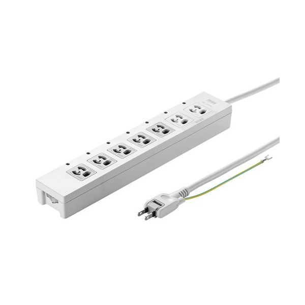サンワサプライ 電源タップ 5個口連動集中スイッチ付き+雷ガード 3P・7個口 2m TAP-F37-2CLK(代引不可)