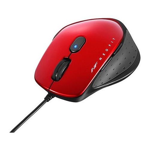 BUFFALO 有線 BlueLED 5ボタン ネオフィットマウス Mサイズ レッド BSMBU510MRD(代引不可) BUFFALO 有線 BlueLED 5ボタン ネオフィットマウス Mサイズ レッド BSMBU510MRD(代引不可)
