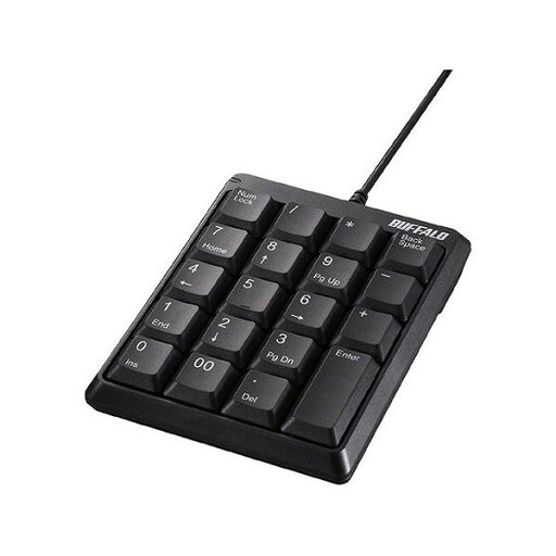 BUFFALO 有線コンパクトテンキーボード ブラック BSTK110BK(代引不可) BUFFALO 有線コンパクトテンキーボード ブラック BSTK110BK(代引不可)