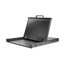 ラックマウント対応KVMコンソールドロワー 1U シングルKVMスイッチ 1080p HD対応17.3インチLCD 1920x1080 RKCONS17HD(代...