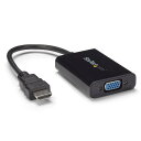 STARTECH.COM LTD HD2VGAA2 HDMI-VGA変換アダプタ コンバータ(オーディオ対応) HDMI オス-アナログRGB (D-Sub15ピン) メス 変換コネクタ 1920x1080(代引不可)