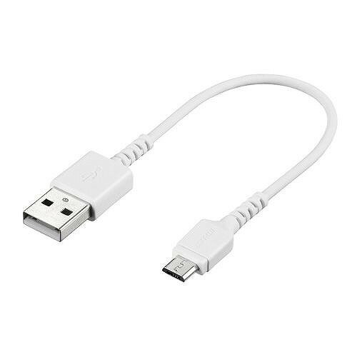 BUFFALO USB microBケーブル スリム 0.1m ホワイト BSMPCMB101WH(代引不可)