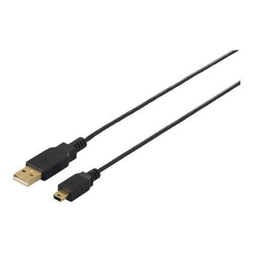 BUFFALO USB2.0ケーブル (A to miniB) スリムタイプ 2.5m BSUAMNSM225BK(代引不可)