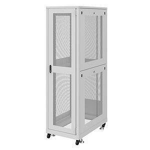 サンワサプライ (別途送料)19インチサーバーラック メッシュパネル仕様(42U)W600xD1000xH2088mm ライト..