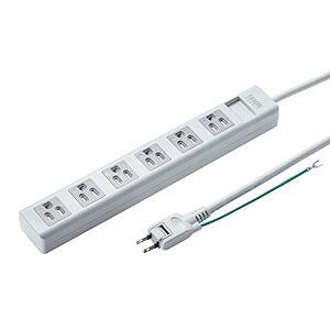 サンワサプライ シャッタータップ 3P・6個口 2.5m TAP-SH3625MG(代引不可)【送料無料】