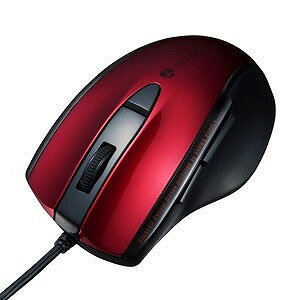 サンワサプライ 静音有線ブルーLEDマウス(5ボタン) MA-BL168R(代引不可)