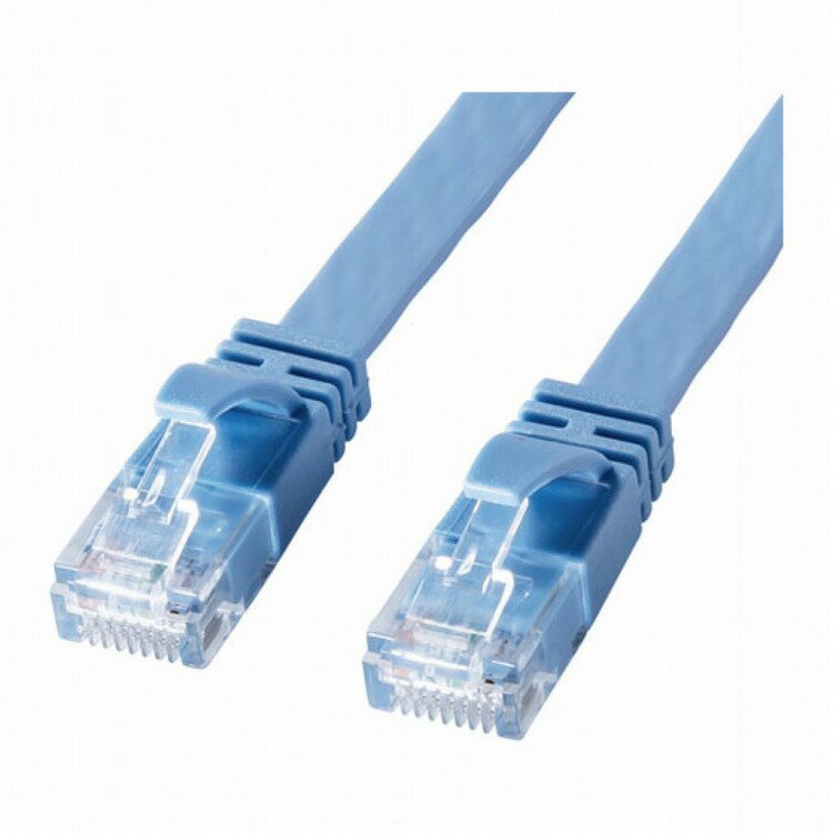 楽天リコメン堂生活館サンワサプライ カテゴリ6AフラットLANケーブル KB-FL6AL-20BL（代引不可）【送料無料】