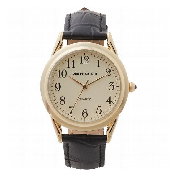 ピエールカルダン 腕時計（メンズ） ピエールカルダン メンズ腕時計 ブラック W-PCM15225BK 装身具 紳士装身品 子供腕時計(代引不可)【送料無料】