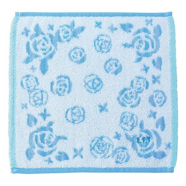 アーヴェーヴェー 婦人タオルハンカチ 薔薇ブルー AVT-06 BL 繊維雑貨 ハンカチ 婦人1枚セット(代引不可)