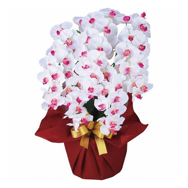 アーティフィシャルフラワー 大輪 5本立ち胡蝶蘭 ホワイトビューティー ncr-24019-5-wb 室内装飾品 花・グリ-ン ア-トアレンジ花(代引不可)【送料無料】