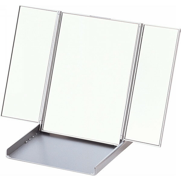 三面コンパクトミラー(折りたたみ式) 室内装飾品 鏡 置鏡 Y-2073(代引不可)