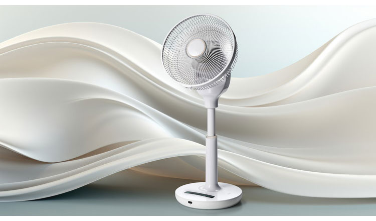 音声操作 DCリビングファン 扇風機 サーキュレーター 5枚羽根 DCモーター おしゃれ リビング スリーアップ THREEUP LF-T2523WH【送料無料】