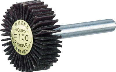 TRUSCO ダイヤ軸付フラップホイール オールダイヤ Φ50X軸径6 100#【P-DF5020-6A 100】【送料無料】